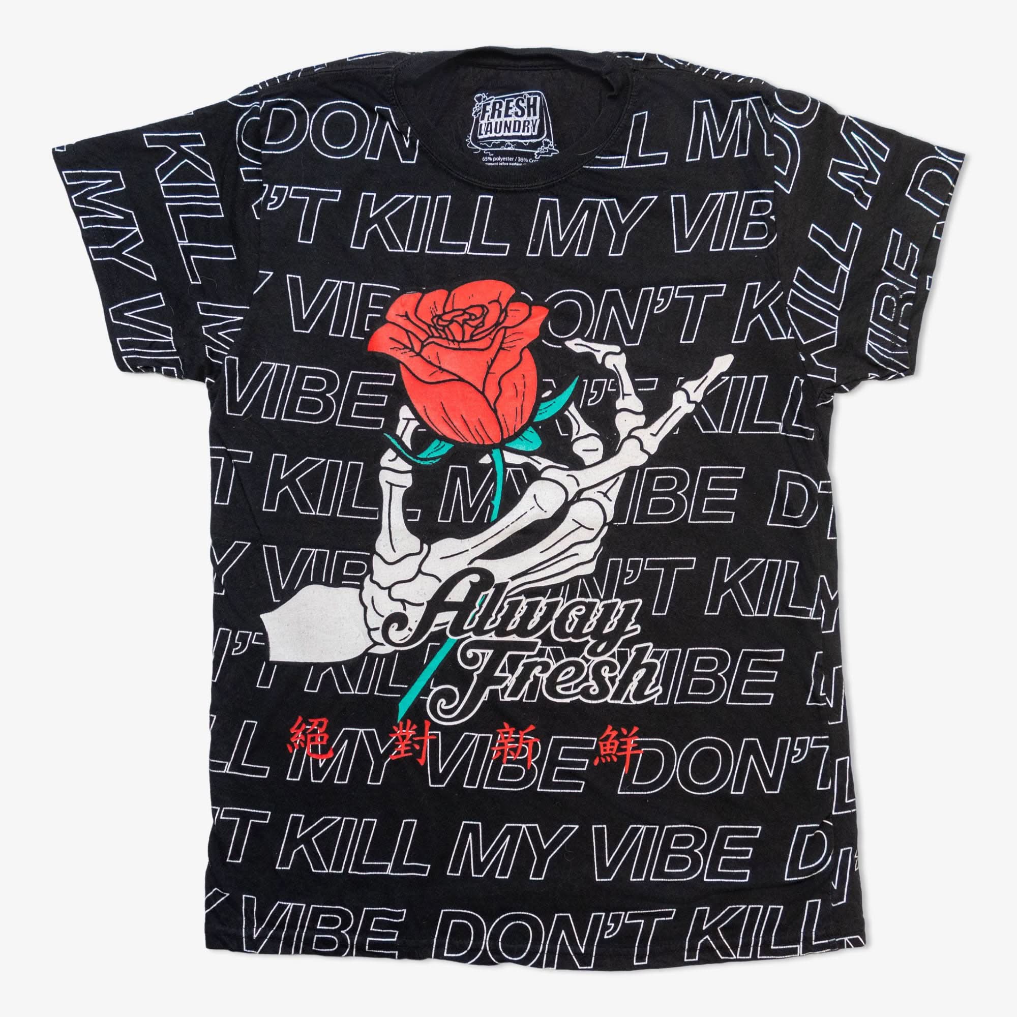 T-shirts imprimés noirs (Box de 60 pièces)-TAGZ