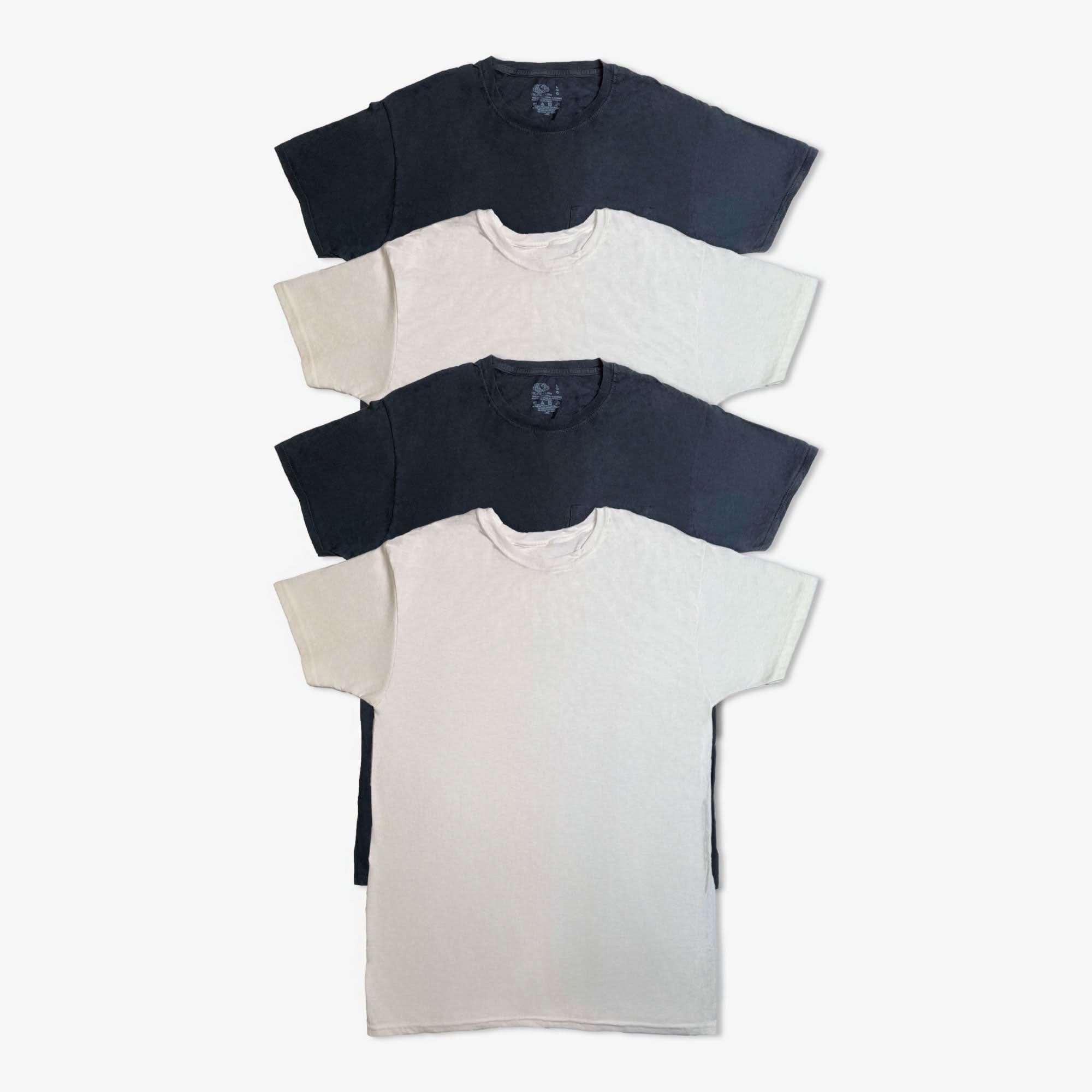 T-shirts Unis Noir et Blanc (Box de 55 pièces)-TAGZ