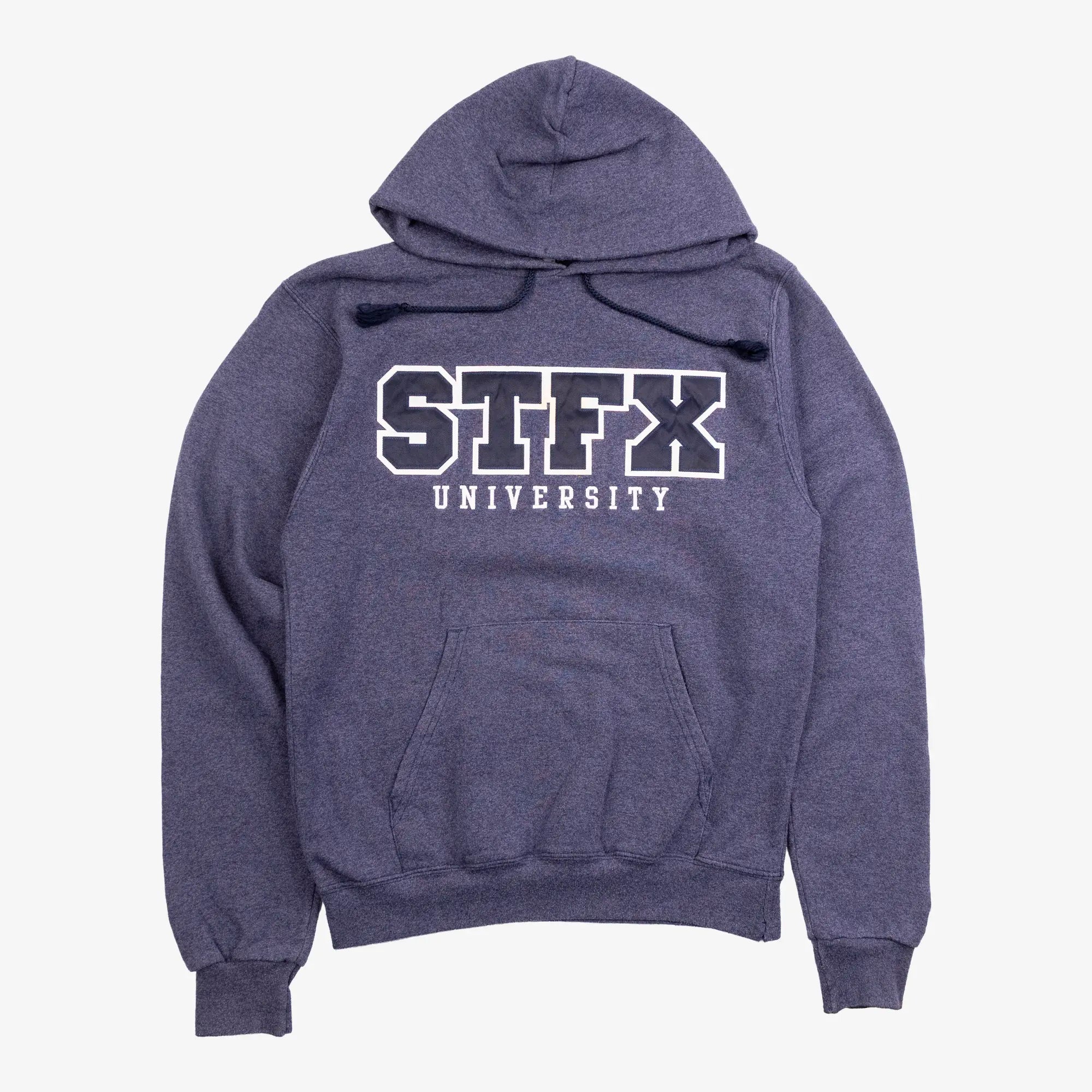 Box of American university sweatshirts