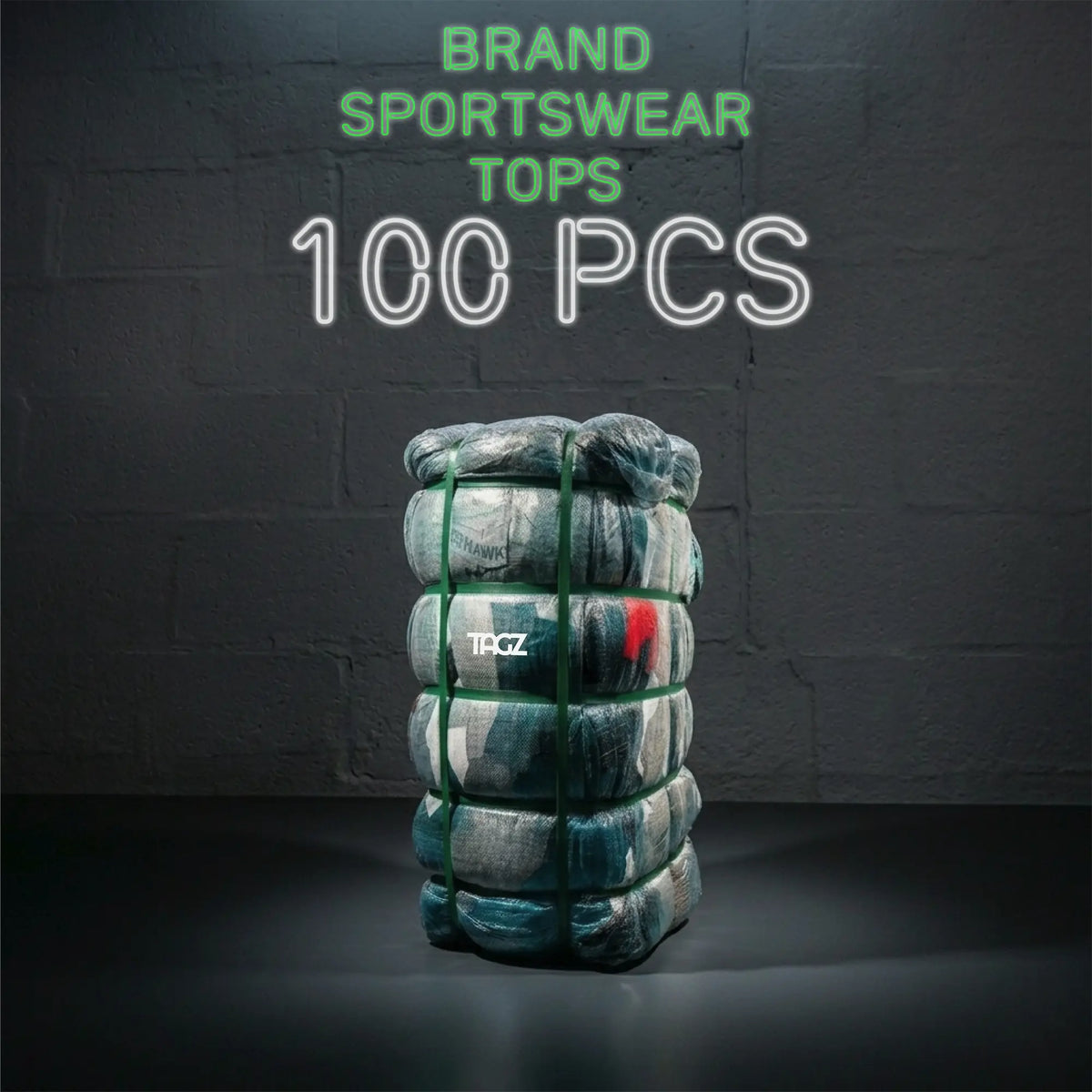 Balle de 100 tops sportswear de marque-TAGZ