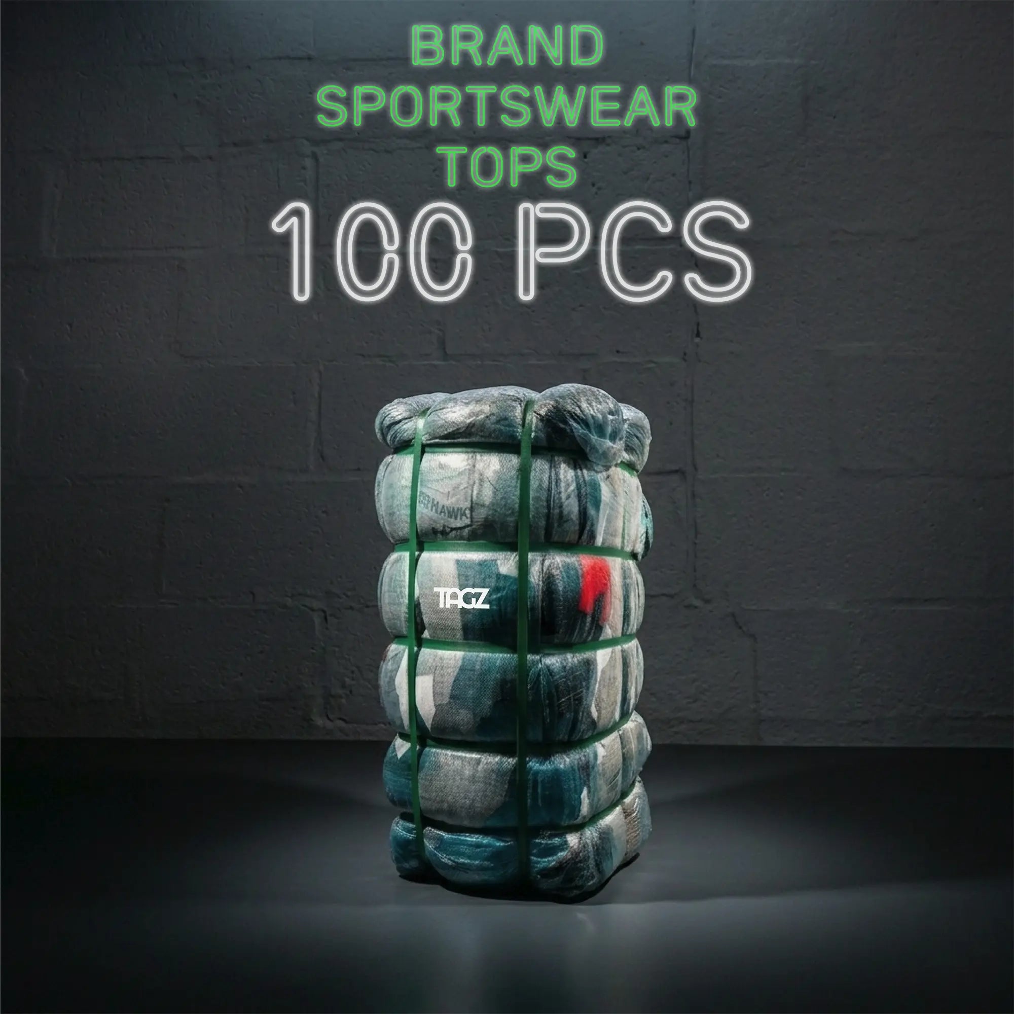 Balle de 100 tops sportswear de marque-TAGZ