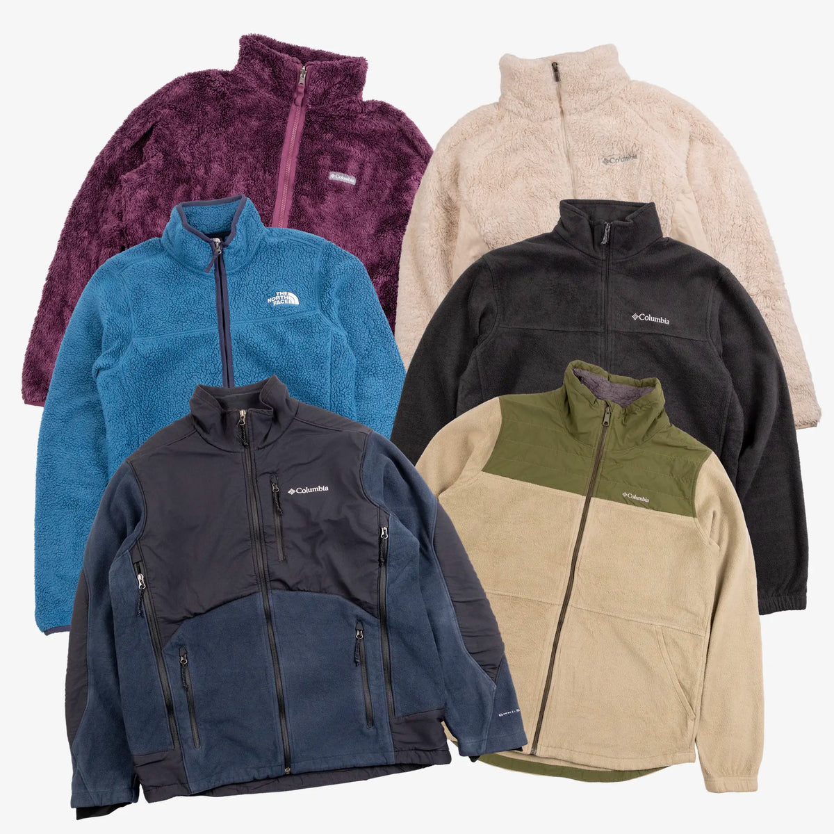 Box de 20 polaires de marque PREMIUM Columbia & The North Face-BRAND-FLEECES-TAGZ