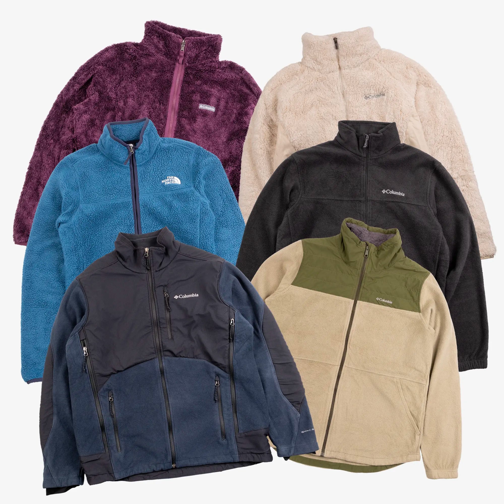 Box de 20 polaires de marque PREMIUM Columbia & The North Face-BRAND-FLEECES-TAGZ