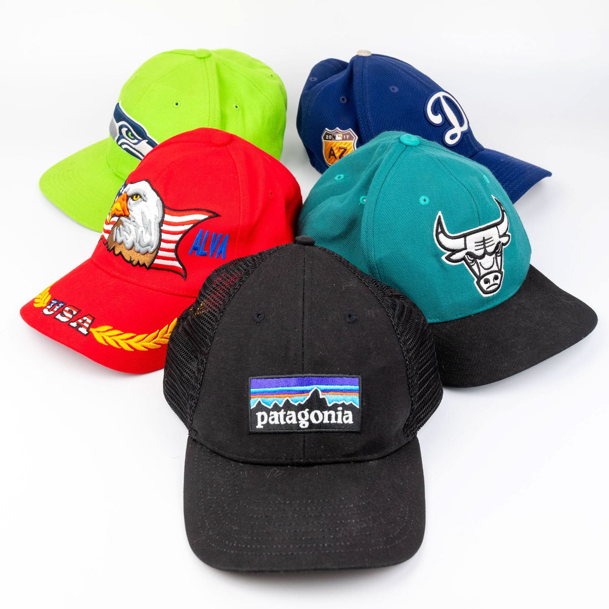 Box de 20 casquettes vintages américaines-CAPS-6-TAGZ