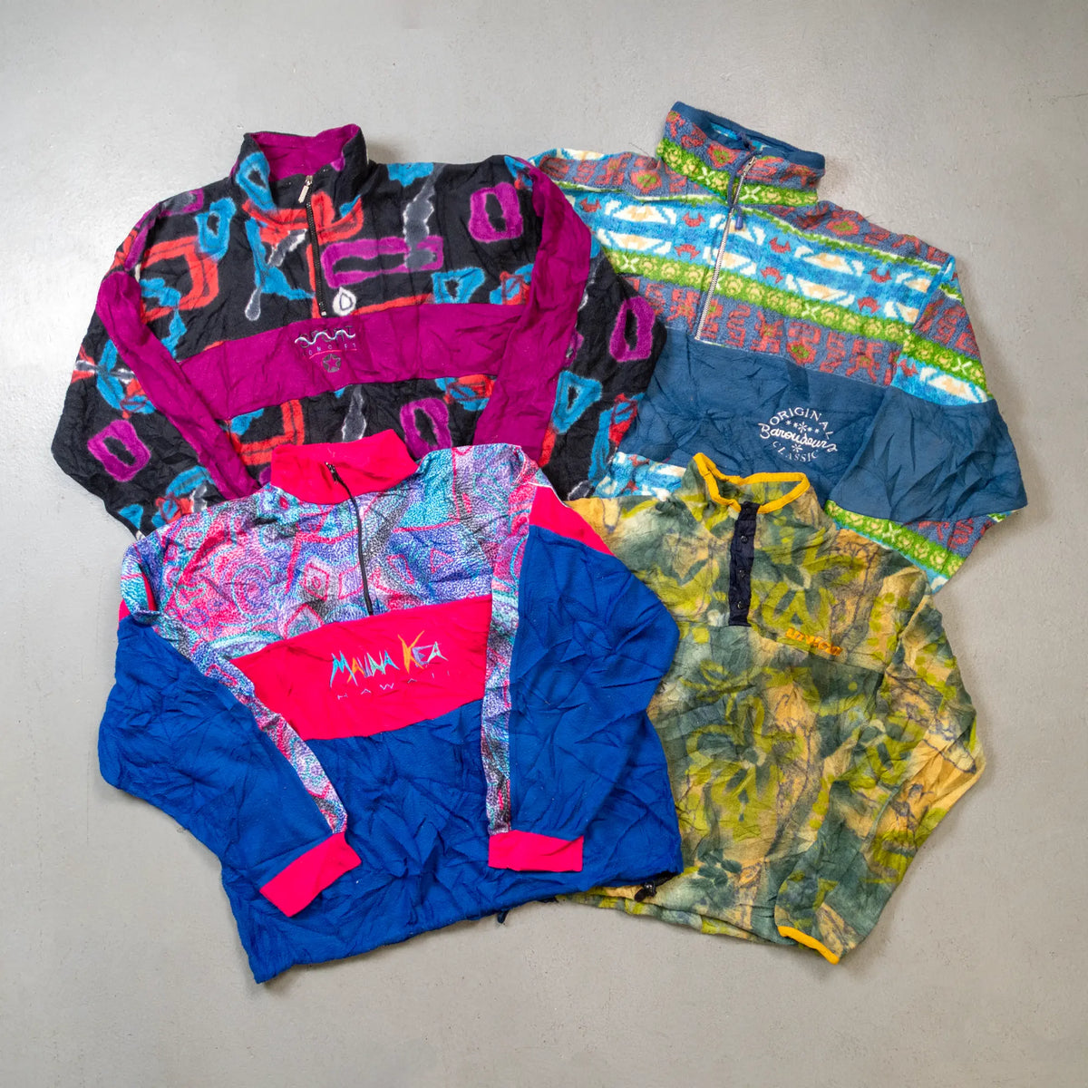 Balle de 80 Polaires Vintage à Motifs (Crazy Fleeces)-TAGZ
