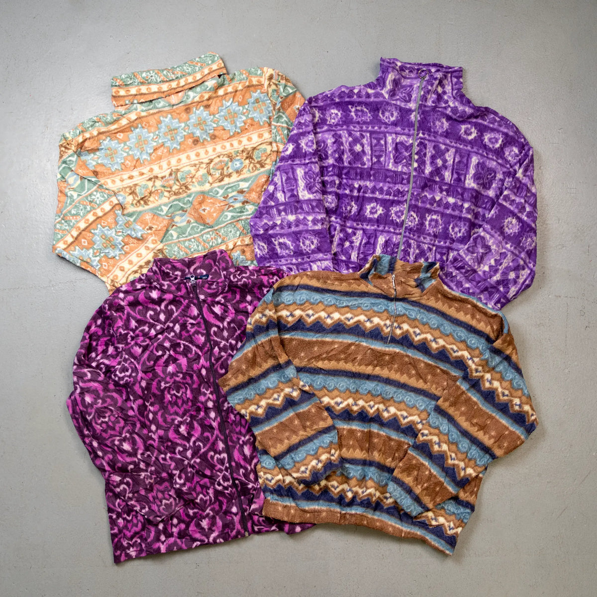 Balle de 80 Polaires Vintage à Motifs (Crazy Fleeces)-TAGZ