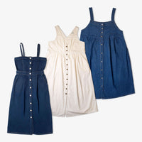 Lot de 20 robes chemises en denim-DENIM-BUTTON-DOWN-DRESS-TAGZ