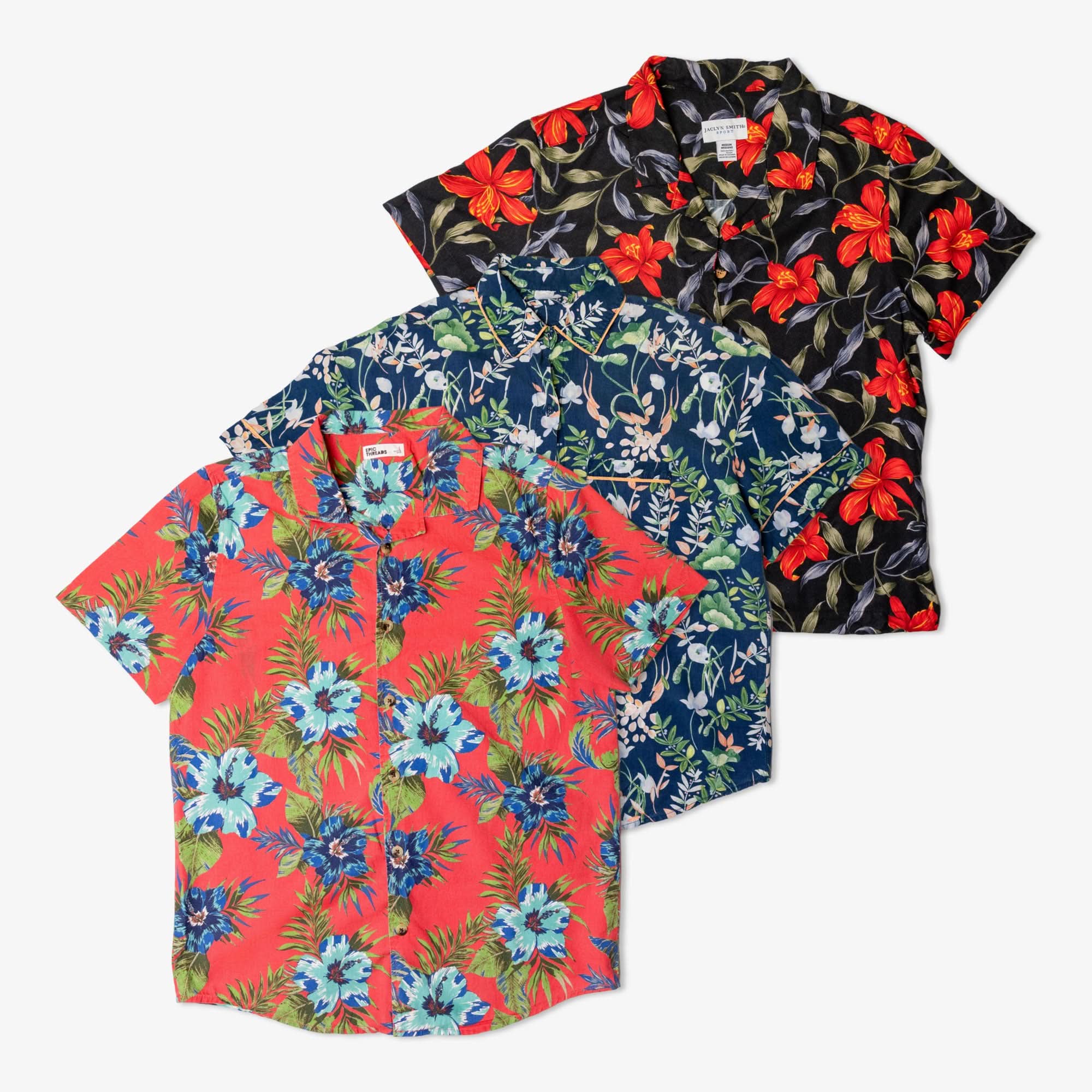 Lot de 80 chemises hawaïennes pour femme-HAWAIIAN-BLOUSE-SHORT-SLEEVE-TAGZ