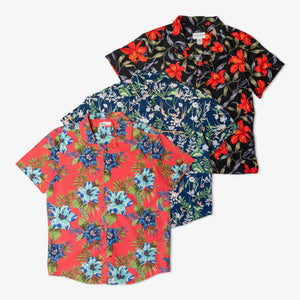 Lot de 80 chemises hawaïennes pour femme-HAWAIIAN-BLOUSE-SHORT-SLEEVE-TAGZ