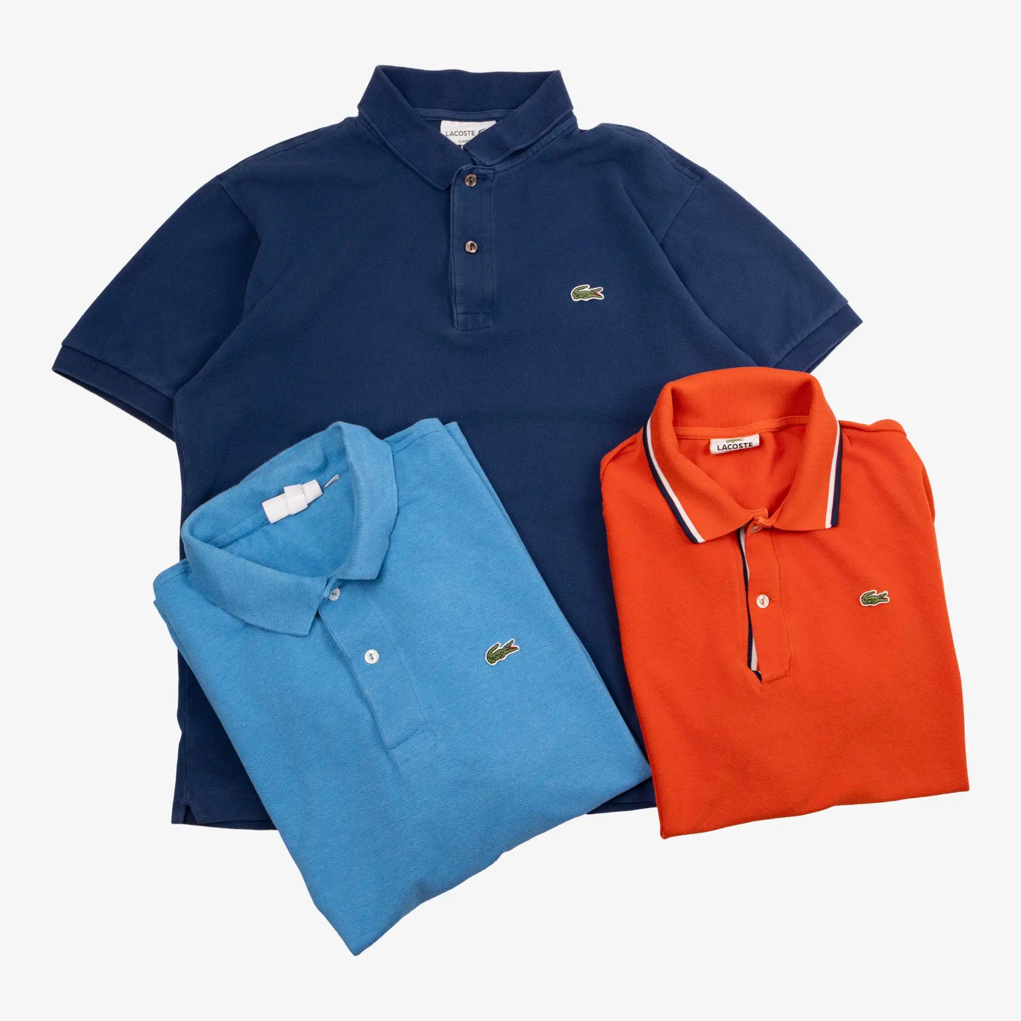 Box de 20 polos Lacoste vintage — Grade B
