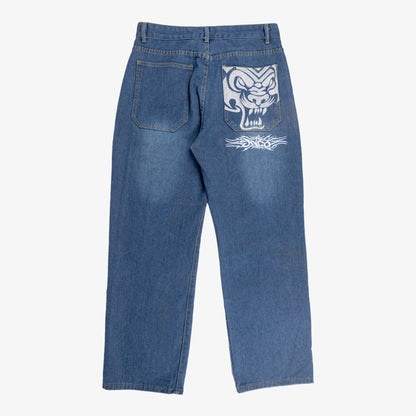Mix Pant – Denim & Broidery-TAGZ