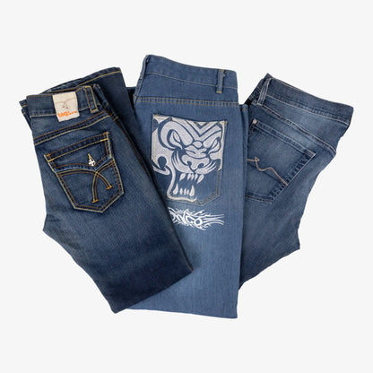 Mix Pant – Denim & Broidery-TAGZ