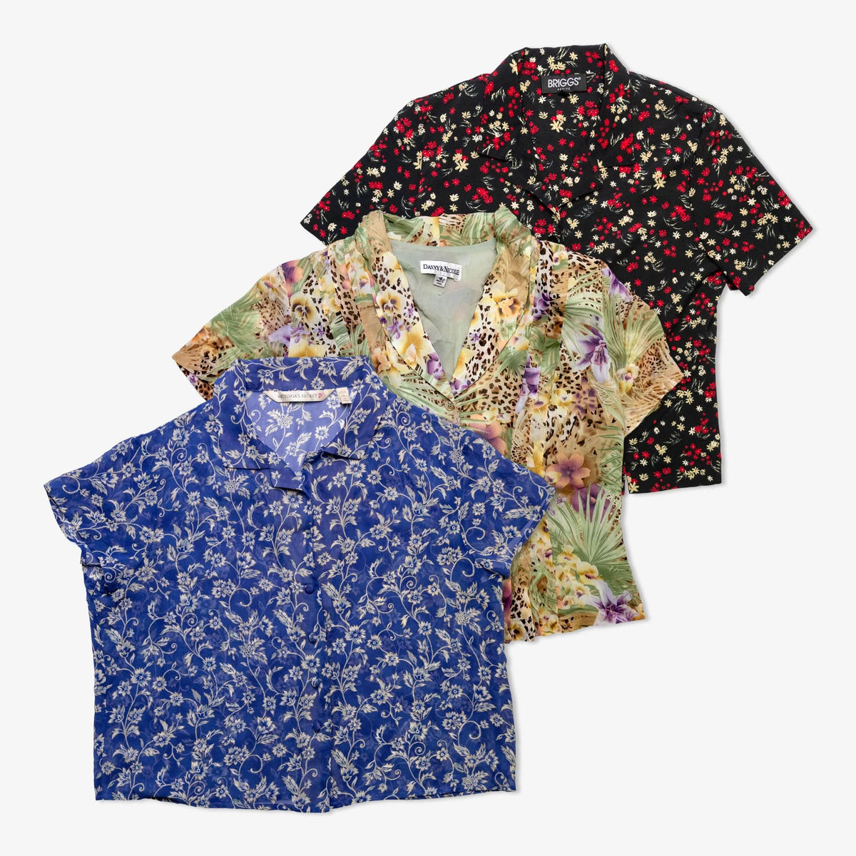 Lot de 90 blouses légères imprimées-PRINTED-LIGHT-POLY-BLOUSE-SS-TAGZ