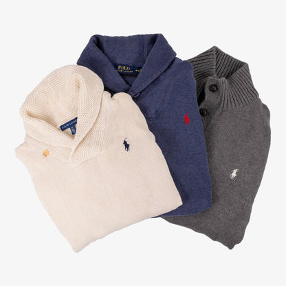 Box de 10 pulls Ralph Lauren à col châle-TAGZ