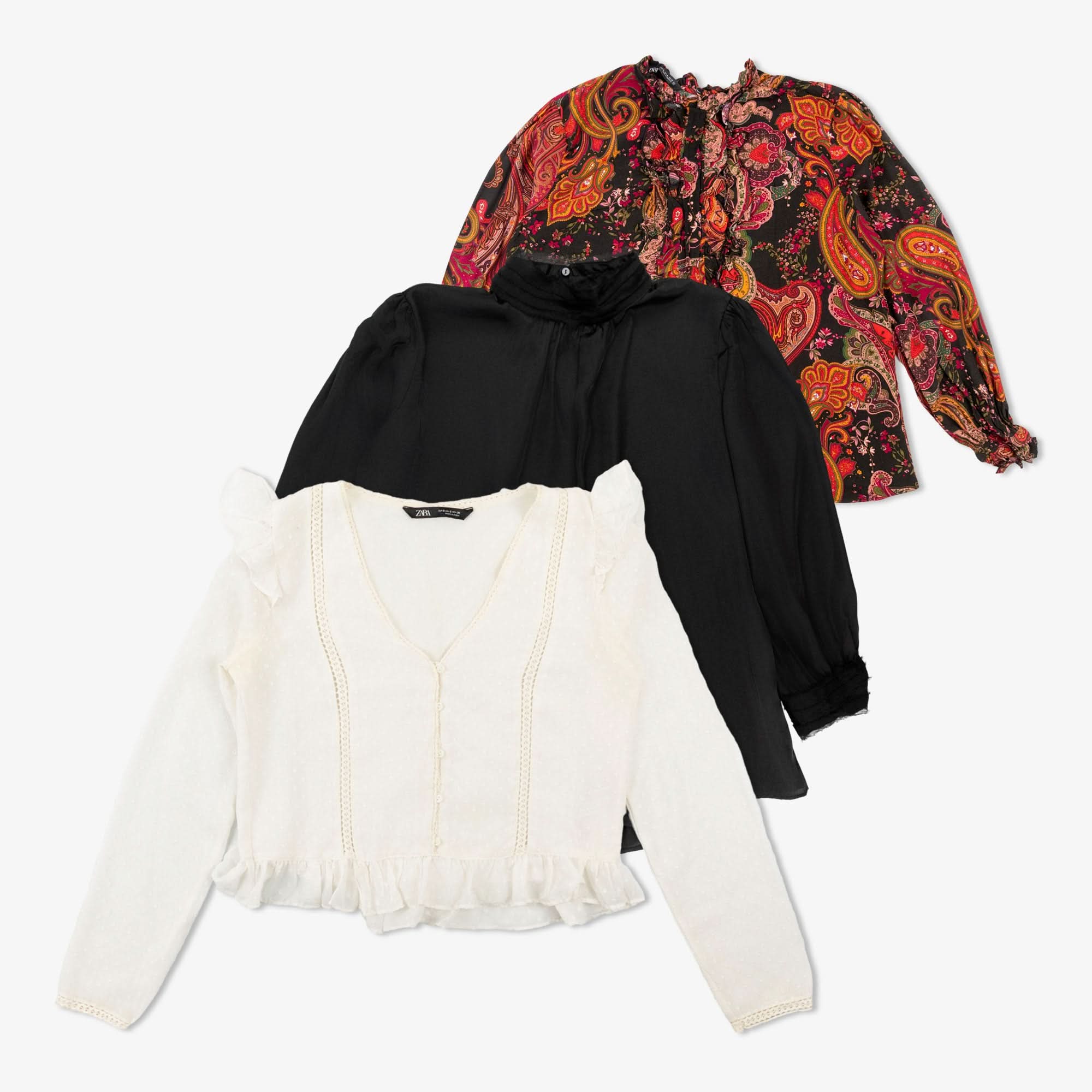 Lot de 40 tops Zara mixtes-ZARA-CLOTHING-TOPS-TAGZ