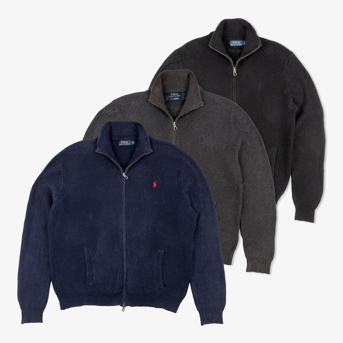Box de 10 pulls zippés Ralph Lauren - TAGZ Limited-ZIP-SWEATER-RL-FL-TAGZ