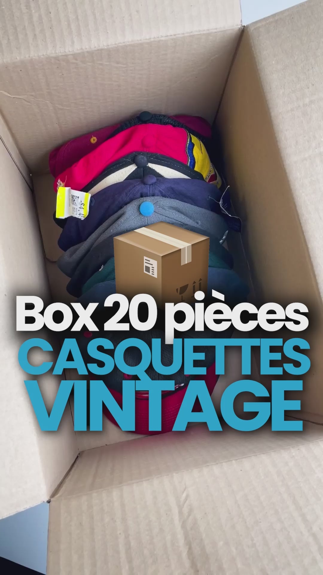 Vidéos Lot de 20 casquettes vintage