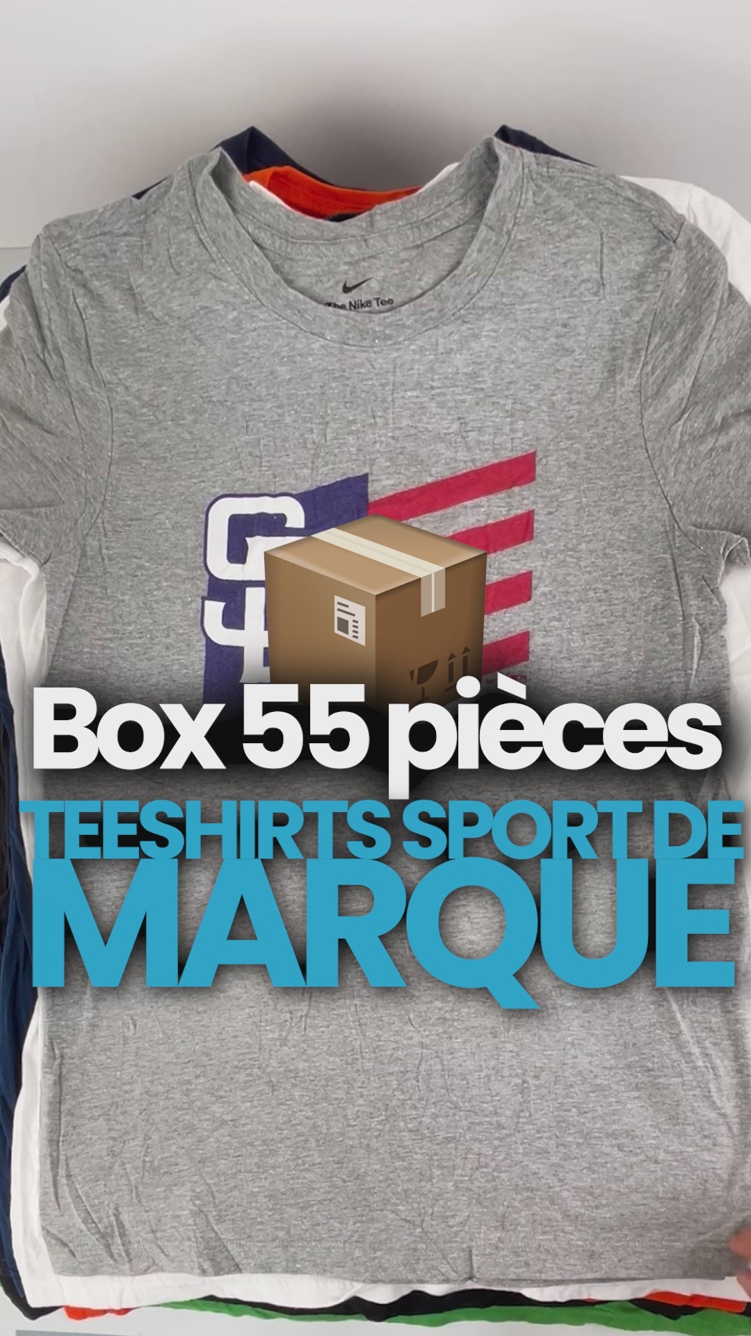 Vidéos Lot de 55 T-shirts sport de marque